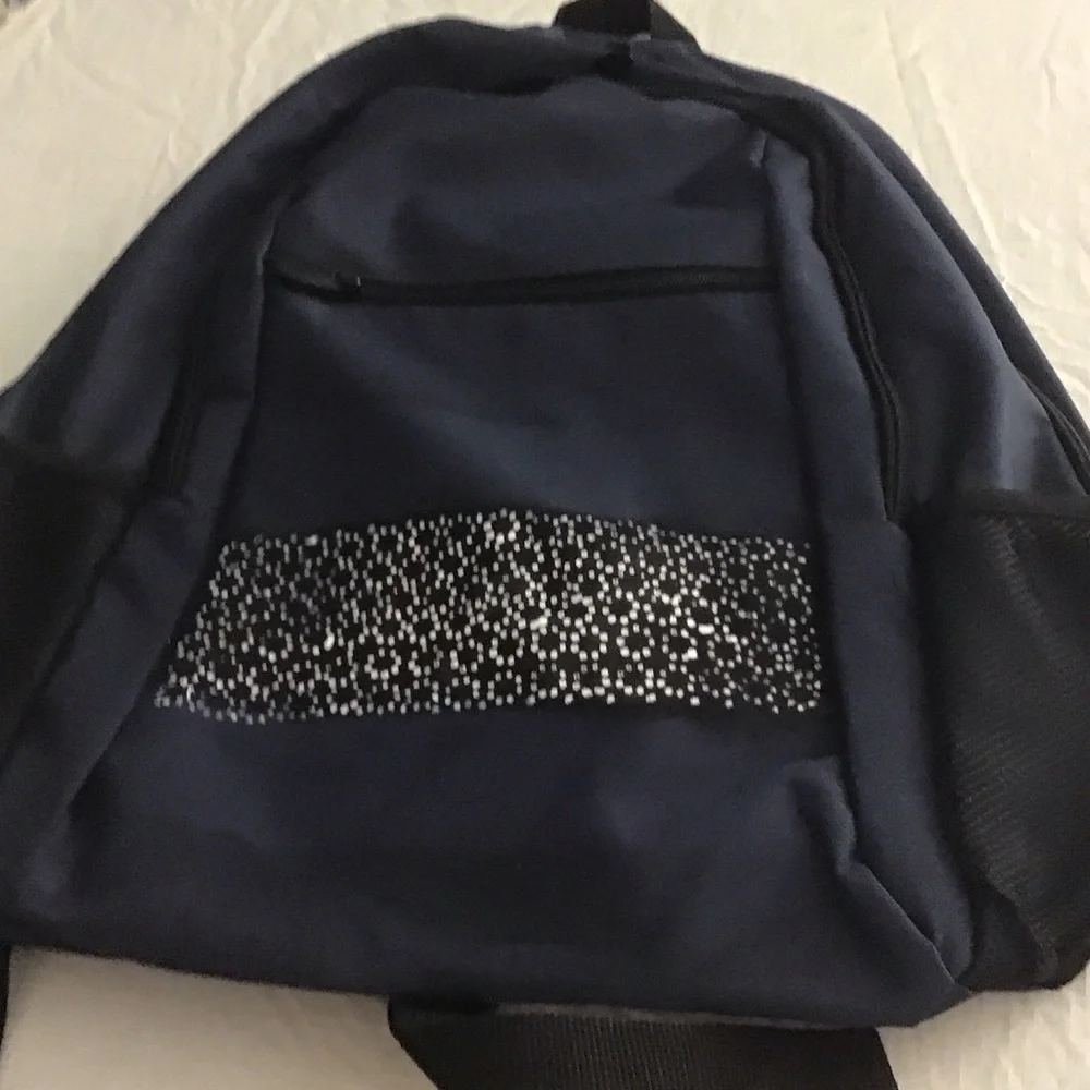 Classic Navy Men's Backpack hand painted design